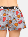 Styx Oranžovo-šedé dámské vzorované trenýrky na spaní Styx Halloween rakve