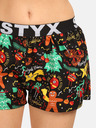 Styx Zeleno-černé dámské vzorované trenýrky na spaní Styx Vánoce ozdoby