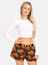 Styx Černo-oranžové dámské vzorované trenýrky na spaní Styx Halloween dýně