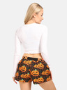 Styx Černo-oranžové dámské vzorované trenýrky na spaní Styx Halloween dýně