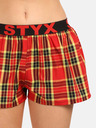 Styx Červené dámské kárované trenýrky Styx