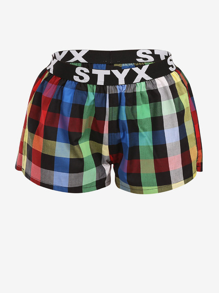 Styx Modro-zelené dámské kostkované trenýrky Styx