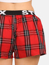 Styx Červené dámské kostkované trenýrky Styx