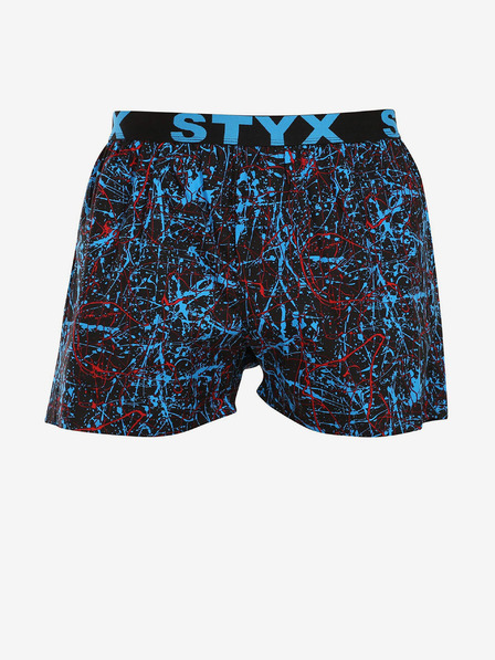 Styx Modré pánské trenýrky Styx art Jáchym