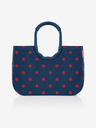 Reisenthel Tmavě modrá dámská puntíkovaná taška Reisenthel Loopshopper L Frame Mixed Dots
