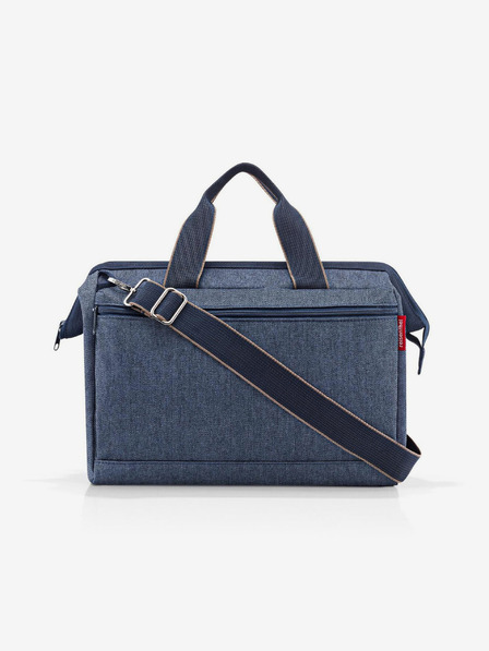 Reisenthel Tmavě modrá cestovní taška Reisenthel Allrounder S Pocket Herringbone Dark Blue