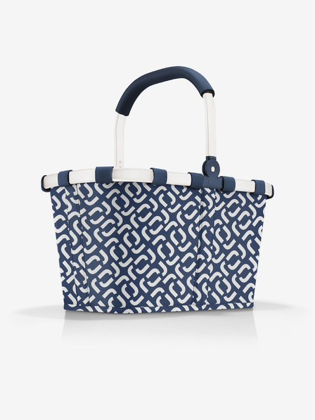 Reisenthel Tmavě modrý vzorovaný nákupní košík Reisenthel Carrybag Frame Signature Navy