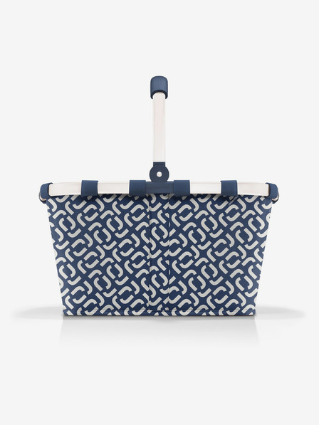 Reisenthel Tmavě modrý vzorovaný nákupní košík Reisenthel Carrybag Frame Signature Navy