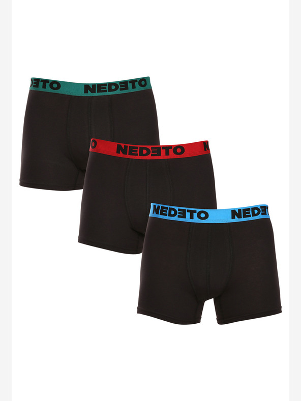 Nedeto Sada tří pánských boxerek v černé barvě Nedeto