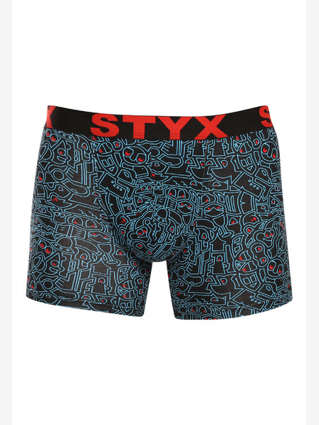 Styx Pánské boxerky Styx long art sportovní guma doodle (U1256/2)