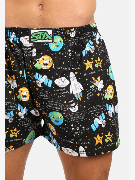 Styx Pánské trenky Styx art klasická guma vesmír