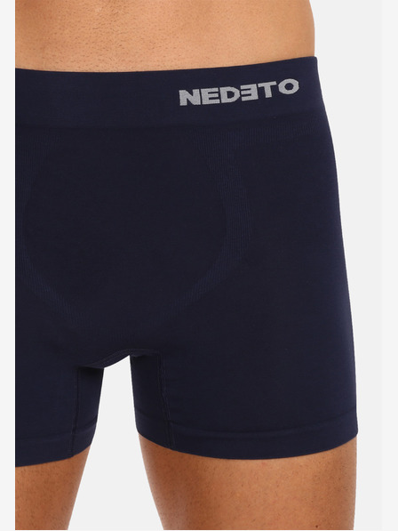 Nedeto Sada pěti pánských bezešvých bambusových boxerek v tmavě modré barvě Nedeto