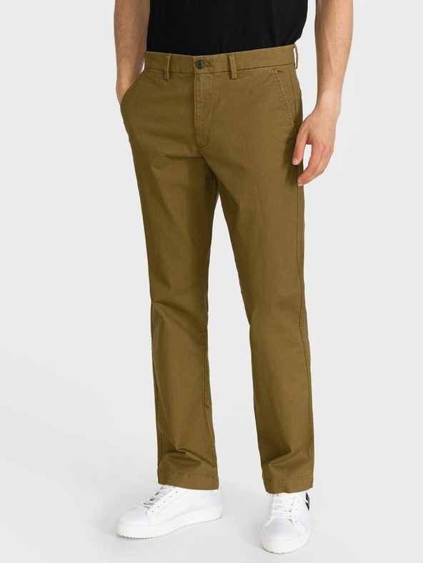 GAP Kalhoty essential khaki straight fit GapFlex GAP