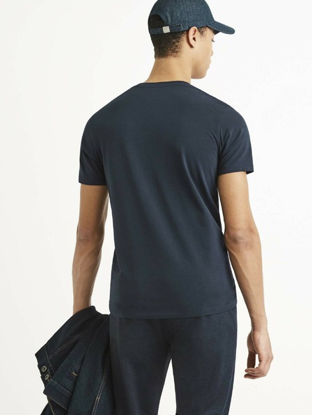 Celio Tmavě modré pánské basic tričko Celio Neuniv