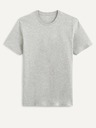 Celio Světle šedé basic triko Celio Tebase