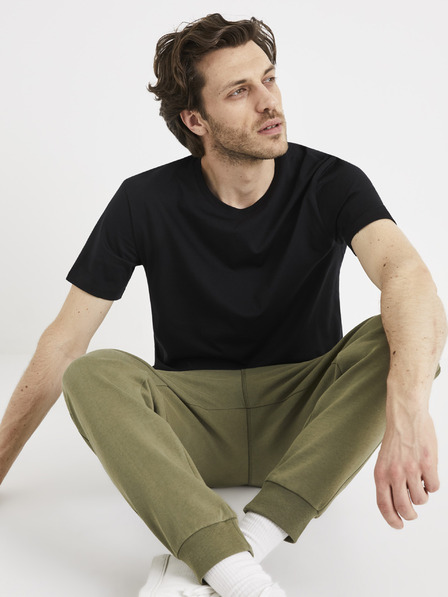 Celio Černé basic triko Celio Tebase