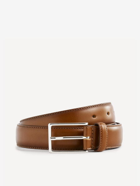 Celio Hnědý kožený pásek Celio Sicilian