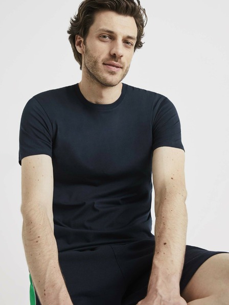Celio Tmavě modré basic tričko Celio Tebase
