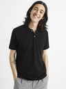 Celio Černé pánské polo tričko Celio Teone