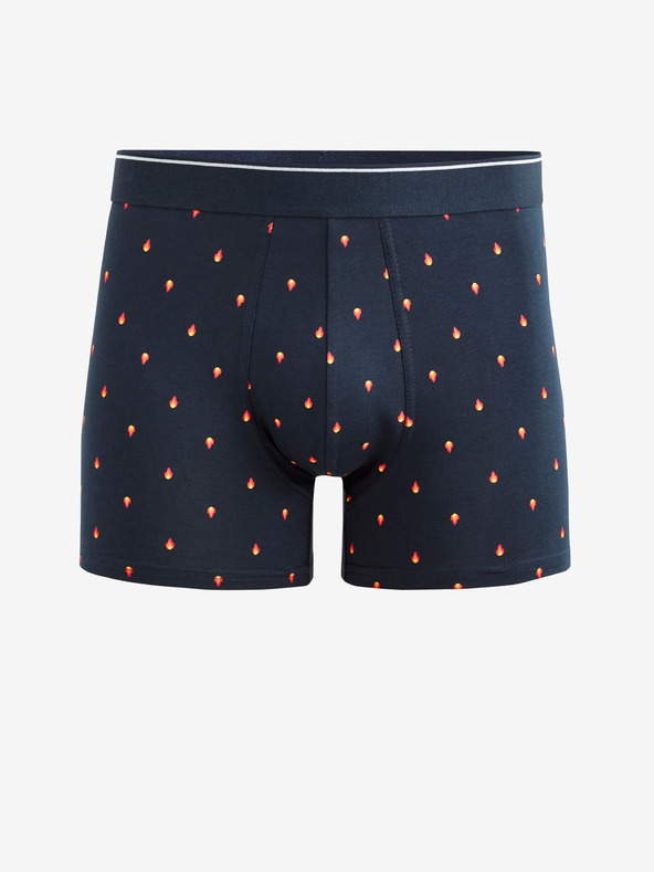 Celio Tmavě modré pánské vzorované boxerky Celio Vivifiant