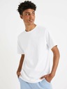 Celio Bílé pánské basic tričko Celio