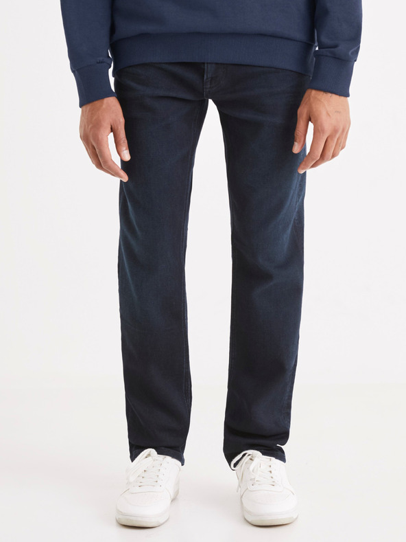 Celio Tmavě modré pánské straight fit džíny Celio C15
