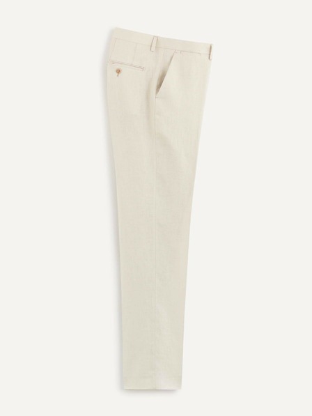 Celio Lněné oblekové kalhoty Bohot2 Celio