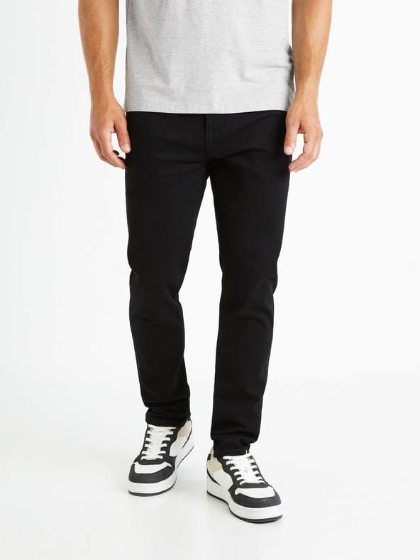 Celio Černé pánské slim fit džíny Celio Foslim