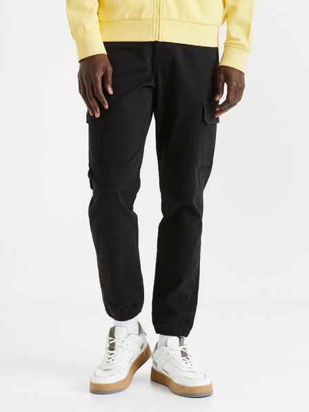 Celio Černé pánské cargo kalhoty Celio Dolyte