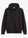 Celio Černá pánská basic mikina s kapucí Celio Fethree