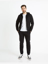Celio Černá pánská basic mikina s kapucí Celio Fethree