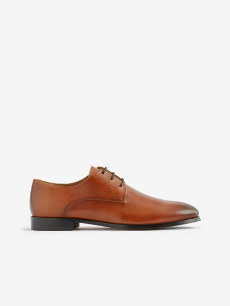Celio Hnědé pánské kožené polobotky Celio Rytaly