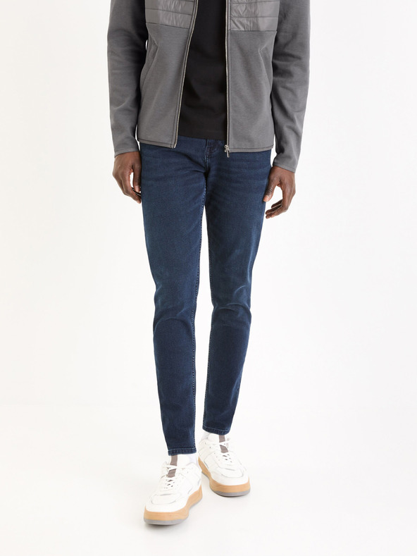 Celio Tmavě modré skinny fit džíny Celio Foskinny