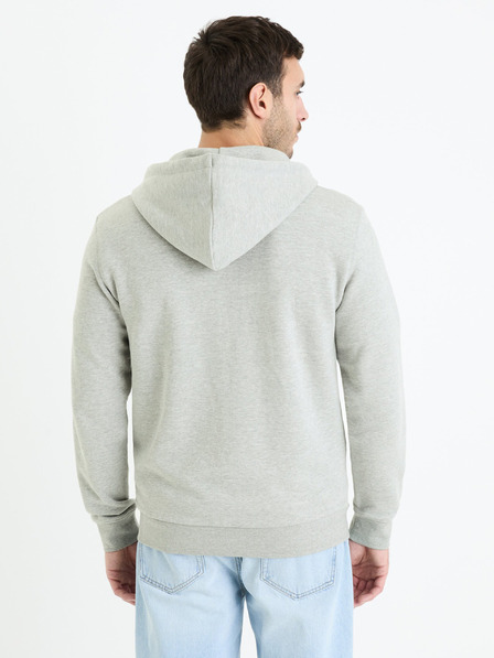 Celio Světle šedá pánská basic mikina Celio Fethree