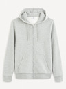 Celio Světle šedá pánská basic mikina Celio Fethree