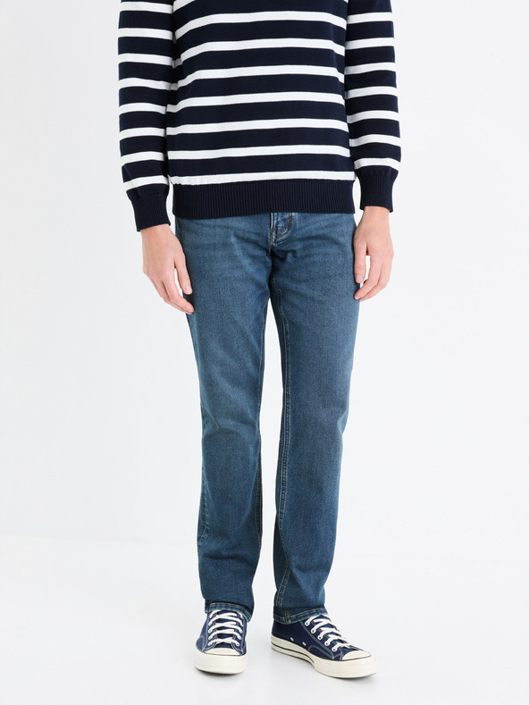 Celio Modré pánské straight fit džíny Celio Stlmaille