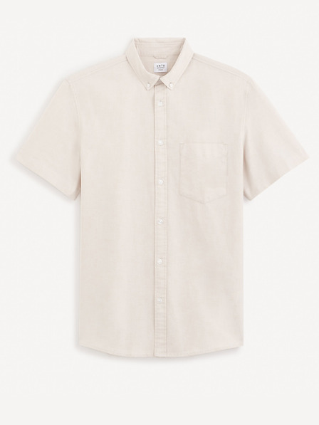 Celio Béžová pánská košile regular Celio Daxfordmc