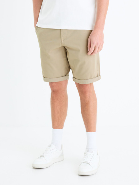 Celio Béžové pánské chino kraťasy Celio Bochinobm