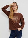 Moodo Long-sleeved blouse with a metallic print
