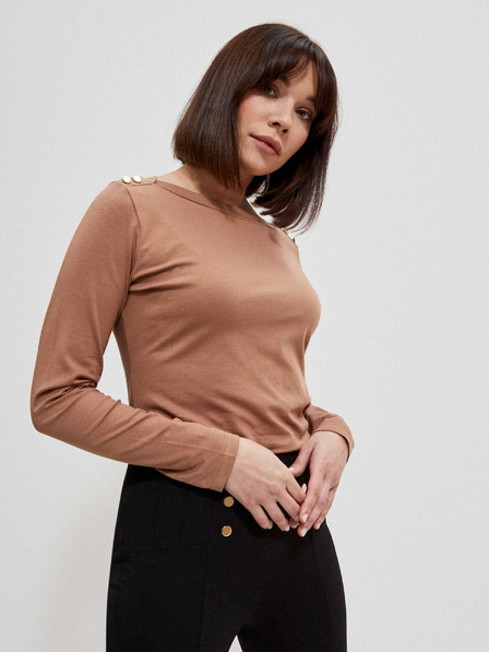 Moodo Cotton blouse with long sleeves