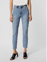 Vero Moda Modré zkrácené straight fit džíny VERO MODA Brenda