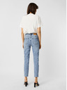 Vero Moda Modré zkrácené straight fit džíny VERO MODA Brenda