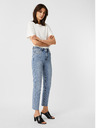 Vero Moda Modré zkrácené straight fit džíny VERO MODA Brenda
