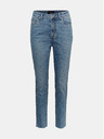 Vero Moda Modré zkrácené straight fit džíny VERO MODA Brenda