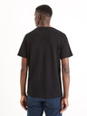 Celio Černé pánské basic tričko Celio Gepik