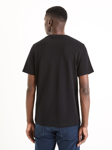 Celio Černé pánské basic tričko Celio Gepik