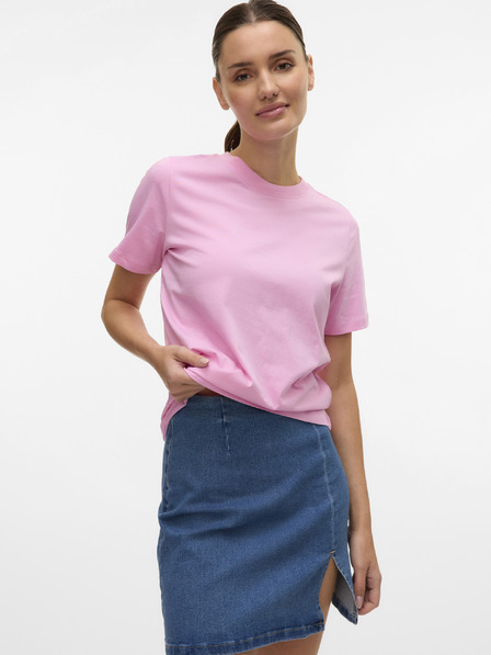 Vero Moda Růžové dámské tričko Vero Moda