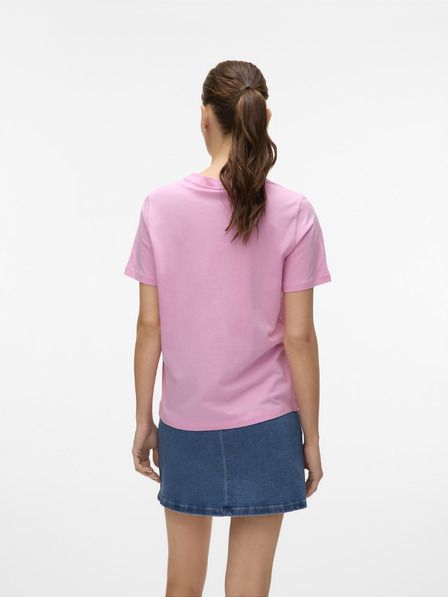 Vero Moda Růžové dámské tričko Vero Moda
