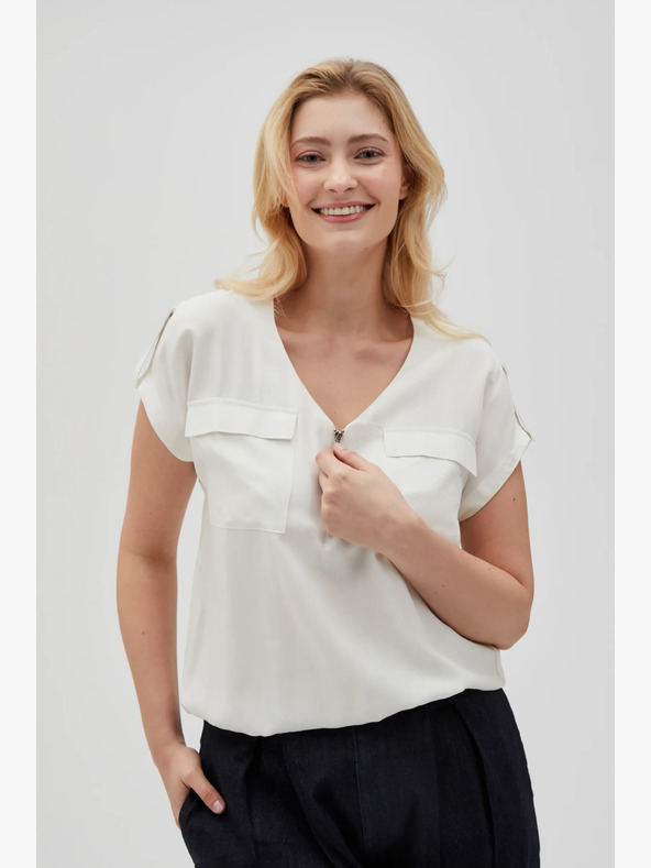 Moodo Bílá dámská halenka Moodo