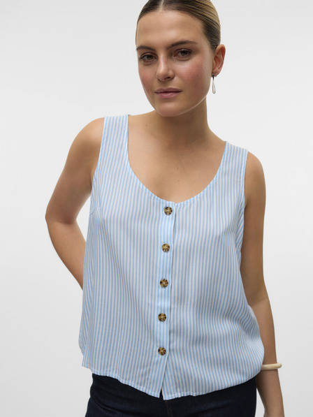 Vero Moda Bílo-modrá dámská pruhovaná halenka Vero Moda